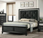 Crown Mark Furniture Lila Queen Upholstered Panel Bed in Black B4398-Q image