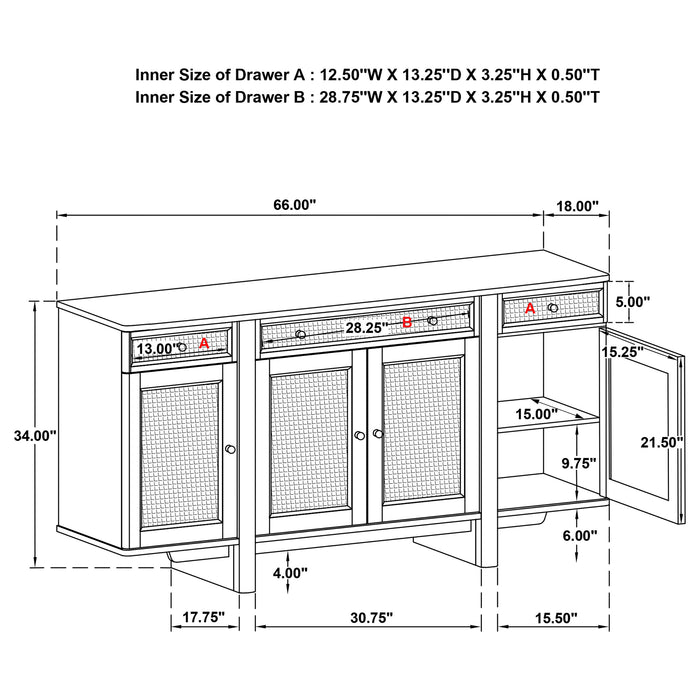 Kailani Sideboard - Pay Less Furniture (NJ)