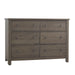 Vaughan Bassett Fundamentals 6 Drawer Dresser in Grey image