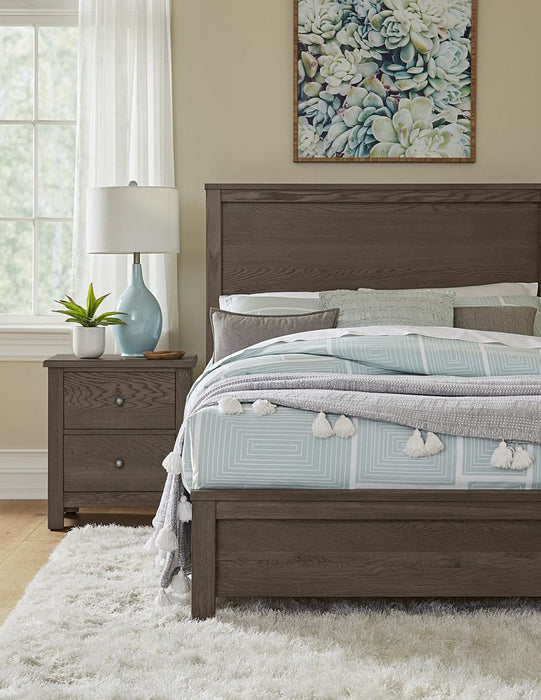 Vaughan Bassett Fundamentals 2 Drawer Nightstand in Grey