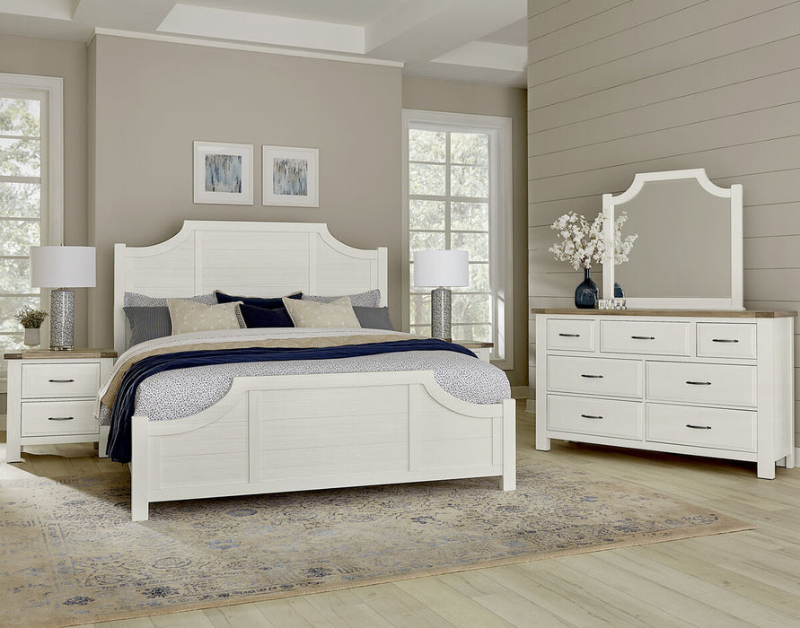 Vaughan-Bassett Maple Road Nightstand in Soft White/Natural Top