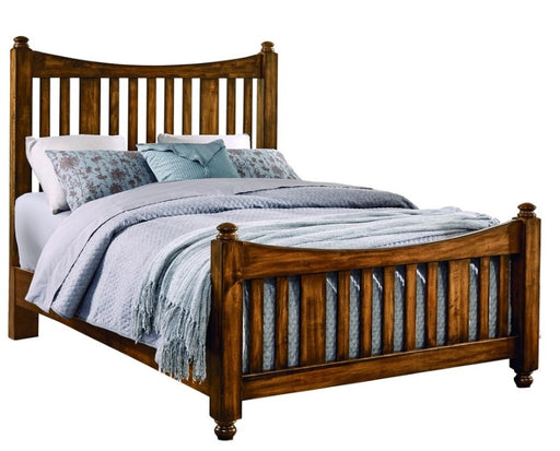 Vaughan-Bassett Maple Road Queen Slat Poster Bed in Antique Amish image