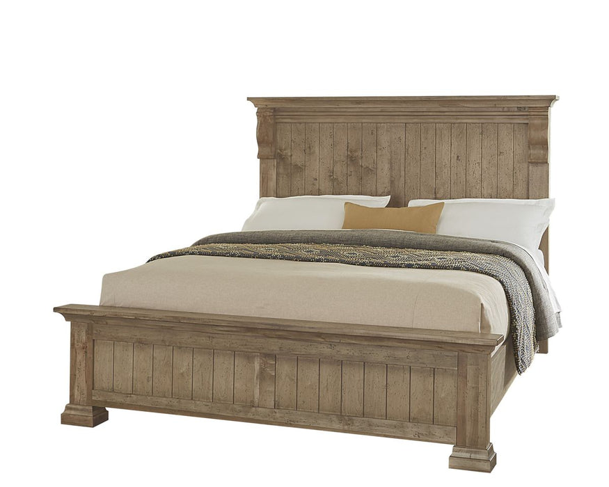Vaughan Bassett Carlisle King Corbel Bed in Warm Natural image
