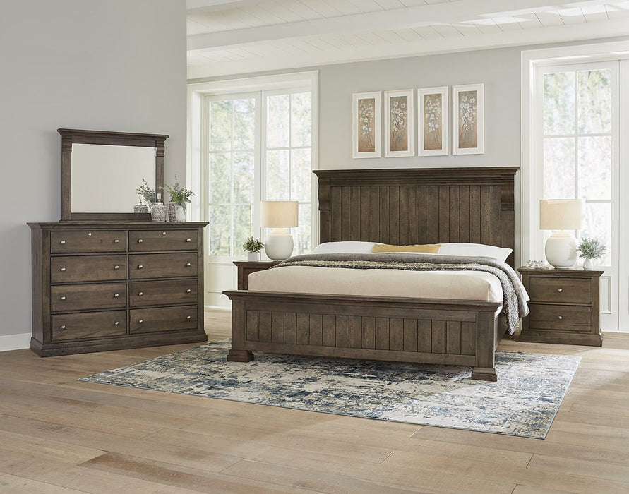 Vaughan Bassett Carlisle Queen Corbel Bed in Dark Sable