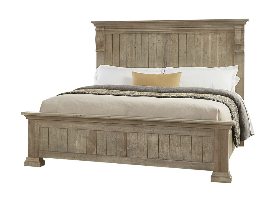 Vaughan Bassett Carlisle King Corbel Bed in Natural Grey image