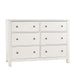 Vaughan Bassett Fundamentals 6 Drawer Dresser in White image