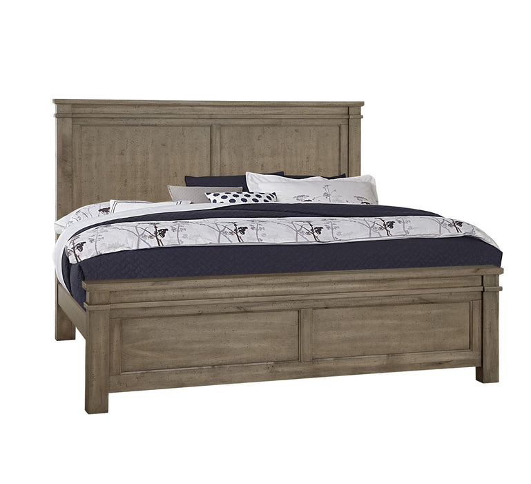 Vaughan-Bassett Cool Rustic Queen Mansion Bed in Stone Grey image
