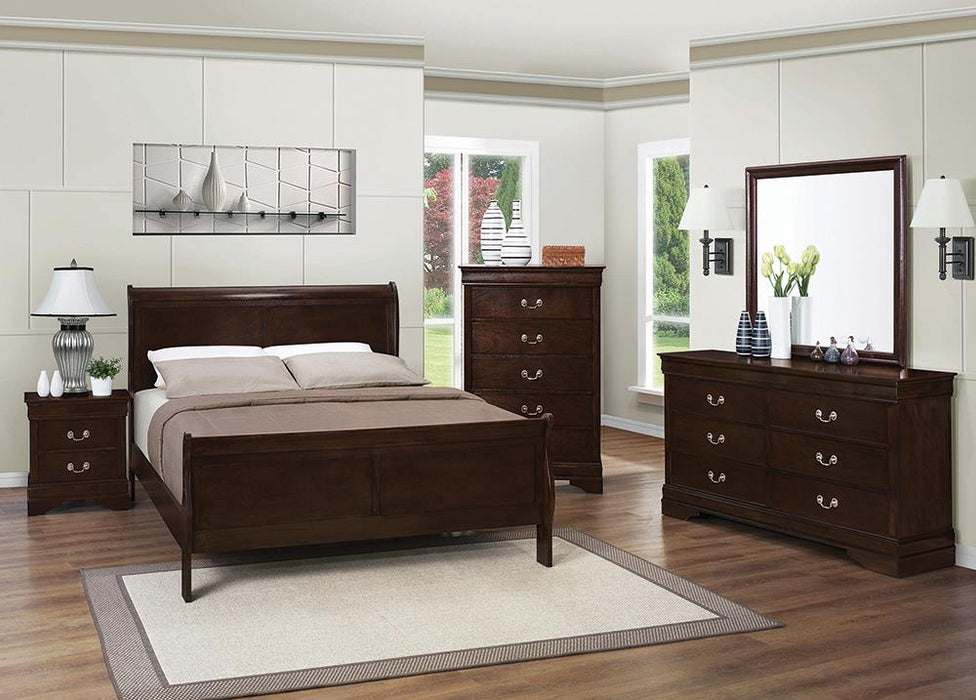 Louis Philippe 4 & 5 Piece Panel Bedroom Set with High Headboard E.king & Full - Pay Less Furniture (NJ)