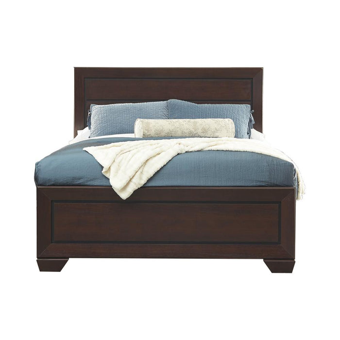 Kauffman California King, Eastren King, & Queen Panel Bed Dark Cocoa - Pay Less Furniture (NJ)
