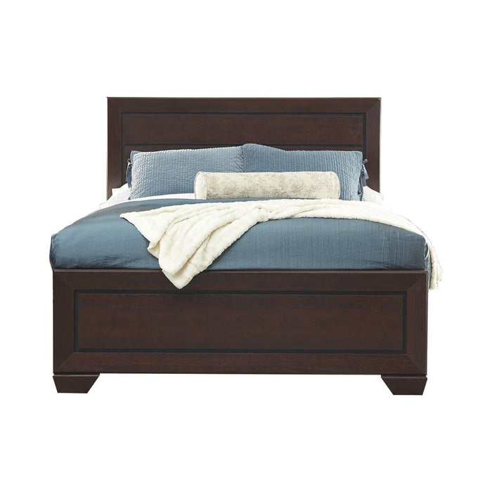 Kauffman California King, Eastren King, & Queen Panel Bed Dark Cocoa - Pay Less Furniture (NJ)