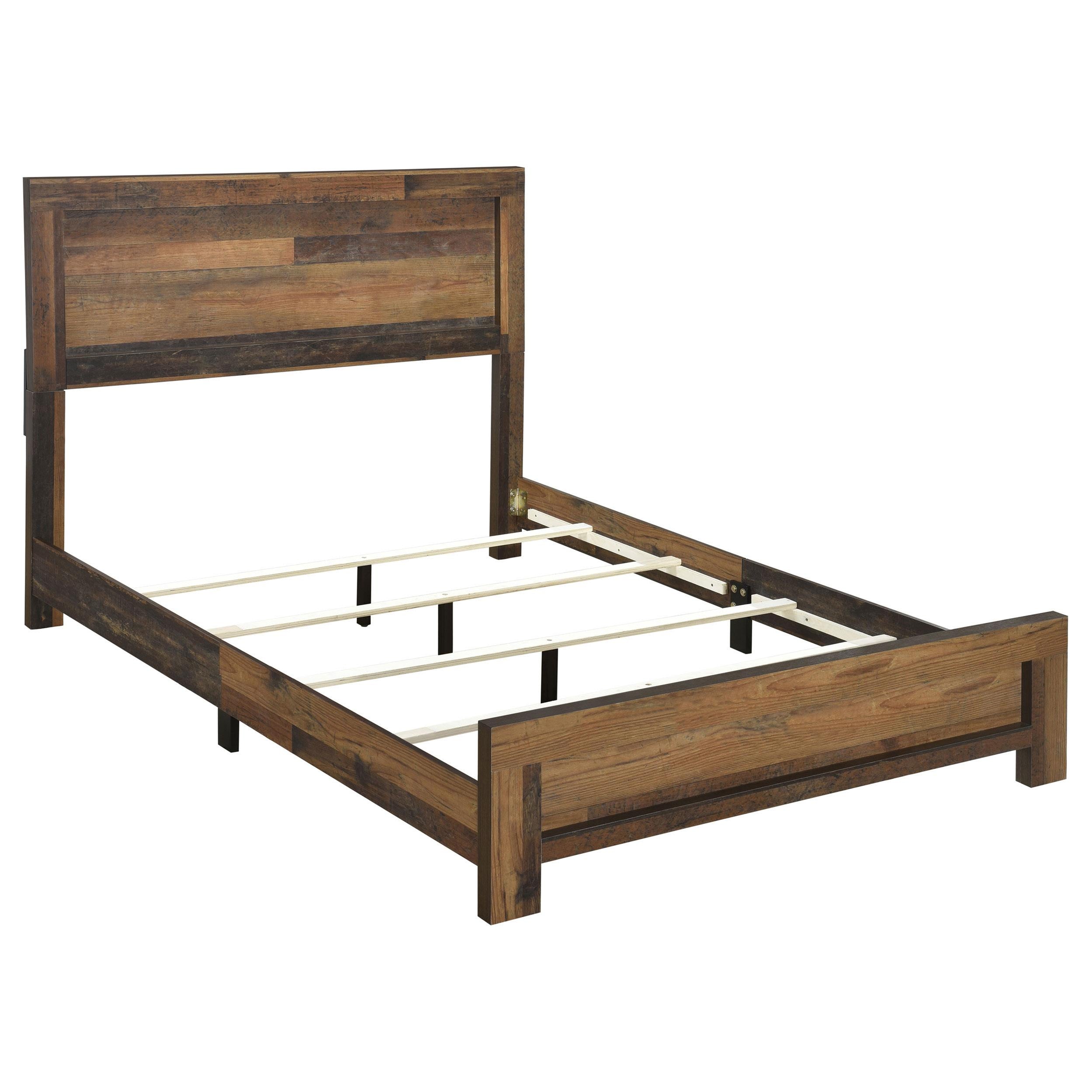 Sidney Queen Panel Bed Rustic Pine Pay Less Furniture (NJ)