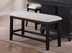 Crown Mark Furniture Regent Counter Height Bench in Black image