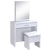 Harvey Makeup Vanity Table with Mirror and Stool - Pay Less Furniture (NJ)