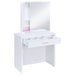 Harvey Makeup Vanity Table with Mirror and Stool - Pay Less Furniture (NJ)
