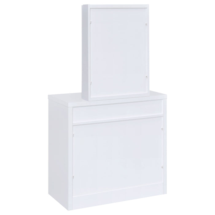 Harvey Makeup Vanity Table with Mirror and Stool - Pay Less Furniture (NJ)