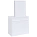 Harvey Makeup Vanity Table with Mirror and Stool - Pay Less Furniture (NJ)