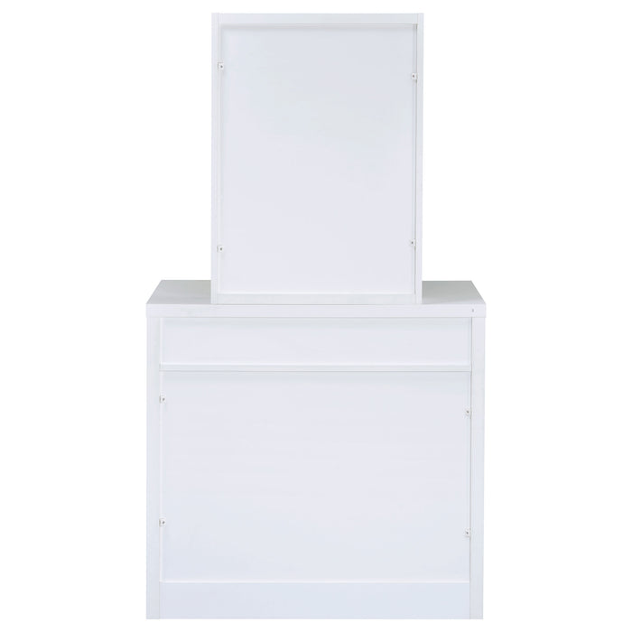 Harvey Makeup Vanity Table with Mirror and Stool - Pay Less Furniture (NJ)