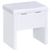 Harvey Makeup Vanity Table with Mirror and Stool - Pay Less Furniture (NJ)
