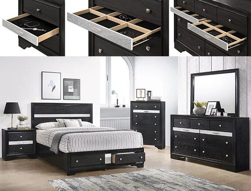 Crown Mark Regata Nightstand in Black image