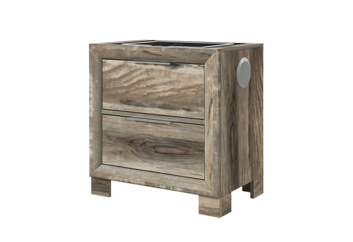 Callie Brown Nightstand with Wc Platform and LED Speaker