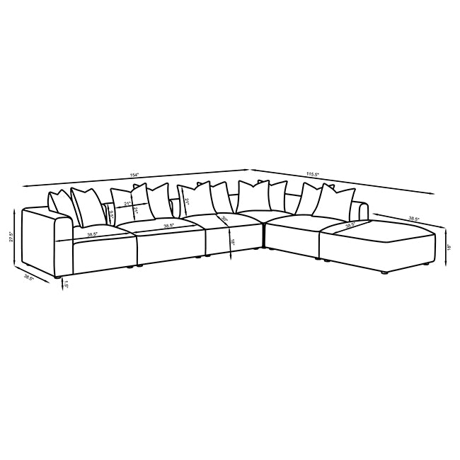 Jennifer Modular Sectional Sofa - Pay Less Furniture (NJ)