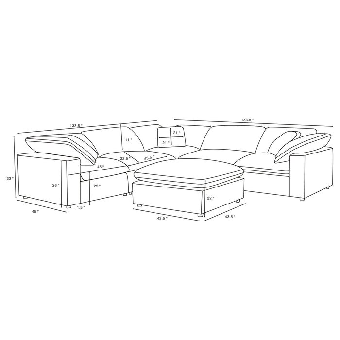 Raleigh Modular Sectional Sofa - Pay Less Furniture (NJ)