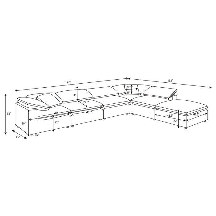 Raleigh Modular Sectional Sofa - Pay Less Furniture (NJ)