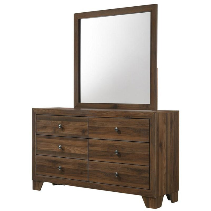 Crown Mark Millie Dresser in Brown Cherry