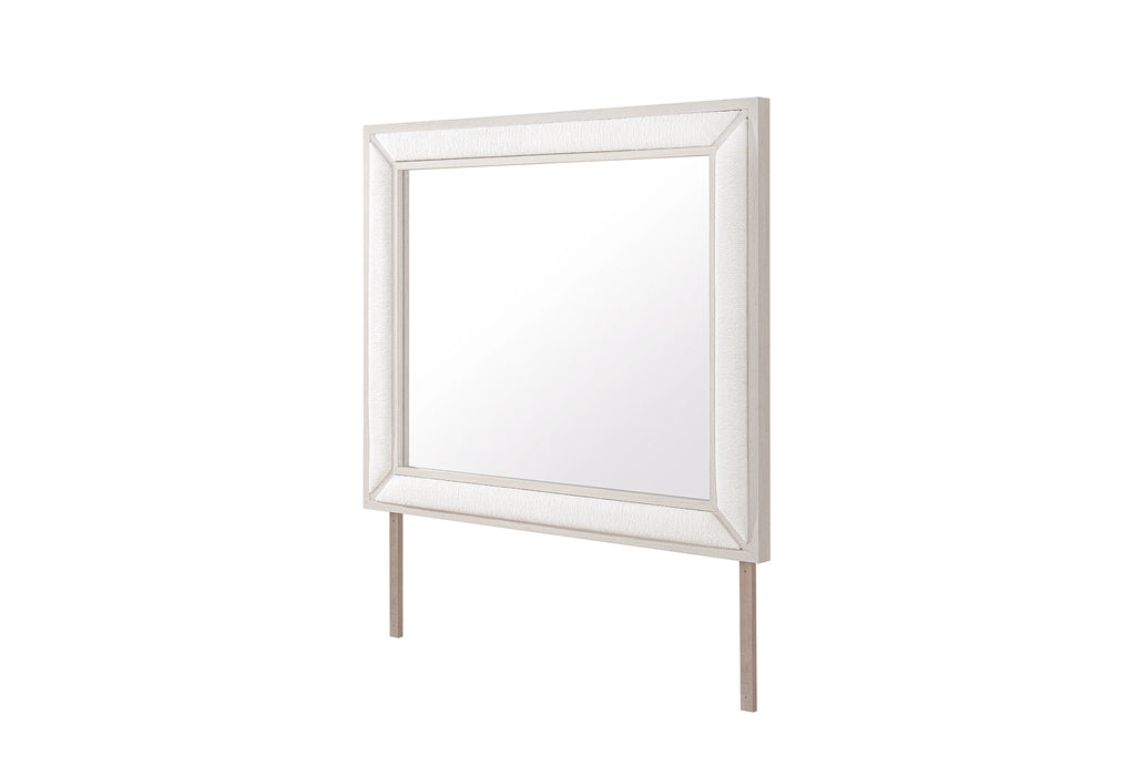 Clara Beige Upholstered Mirror