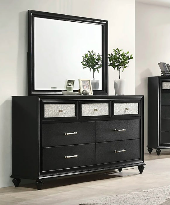 Crown Mark Furniture Lila Dresser Mirror in Black
