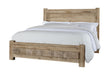 Vaughan Bassett Dovetail Queen Poster Bed with 6x6 Footboard in Sun Bleached White image