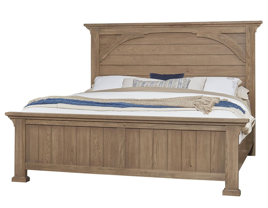 Vaughan Bassett Vista King Mansion Bed in Natural Oak image
