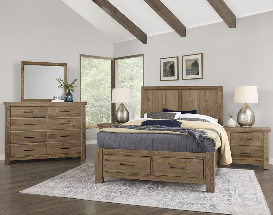 Vaughan Bassett Yellowstone 2 Drawer Nightstand in Chestnut Natural