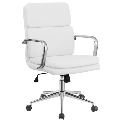 Ximena Standard Back Upholstered Office Chair White image
