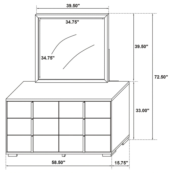 Marceline Dresser with Mirror