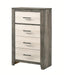 Crown Mark Furniture Rhett 4 Drawer Chest in Gray image