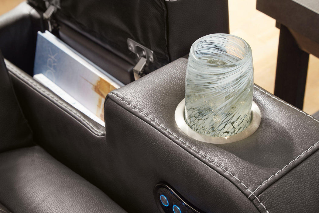 Fyne-Dyme Power Reclining Loveseat with Console - Pay Less Furniture (NJ)