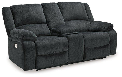 Draycoll Power Reclining Loveseat with Console - Pay Less Furniture (NJ)