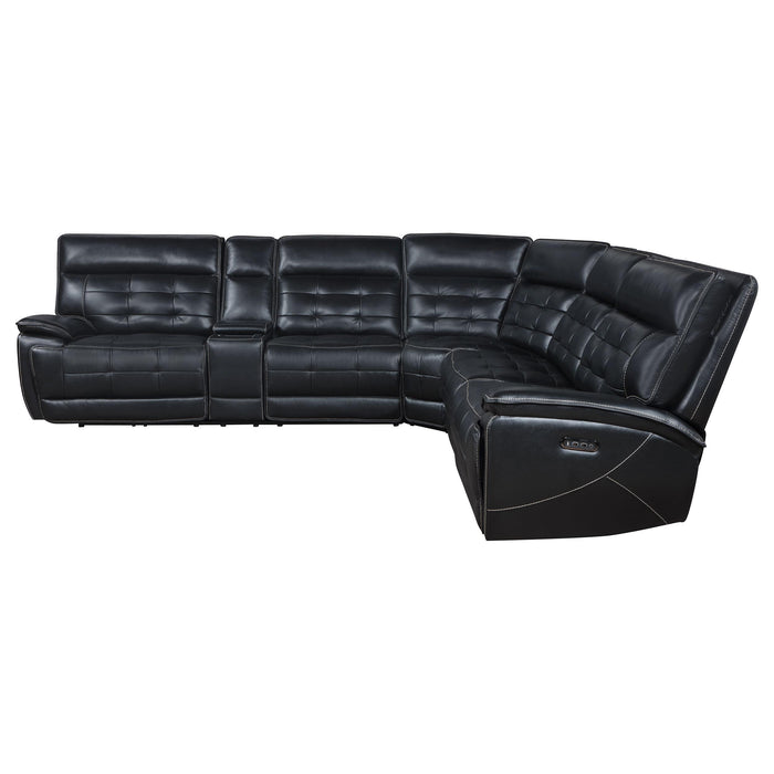 Hewitt Dual Power Reclining Sectional - Pay Less Furniture (NJ)