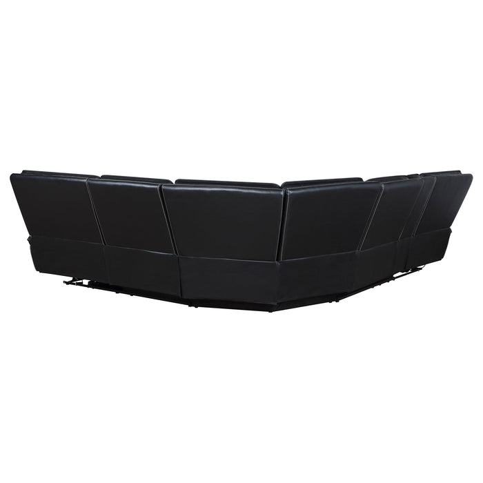 Hewitt Dual Power Reclining Sectional - Pay Less Furniture (NJ)