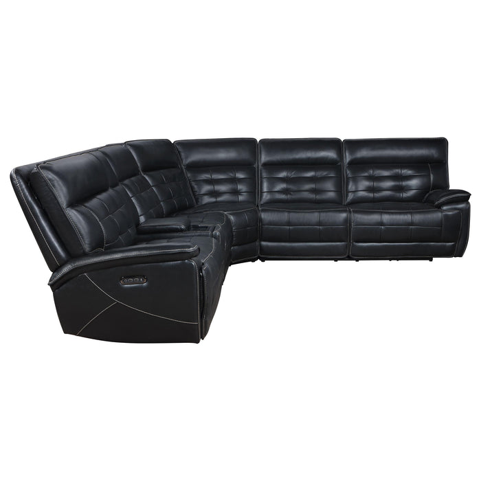 Hewitt Dual Power Reclining Sectional - Pay Less Furniture (NJ)
