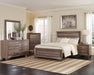 Kauffman California King, E.king, & Queen Panel Bed Washed Taupe - Pay Less Furniture (NJ)
