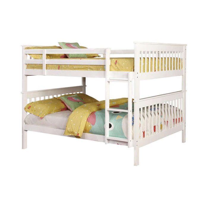 Chapman Traditional White Full-over-Full Bunk Bed
