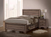 Kauffman California King, E.king, & Queen Panel Bed Washed Taupe - Pay Less Furniture (NJ)