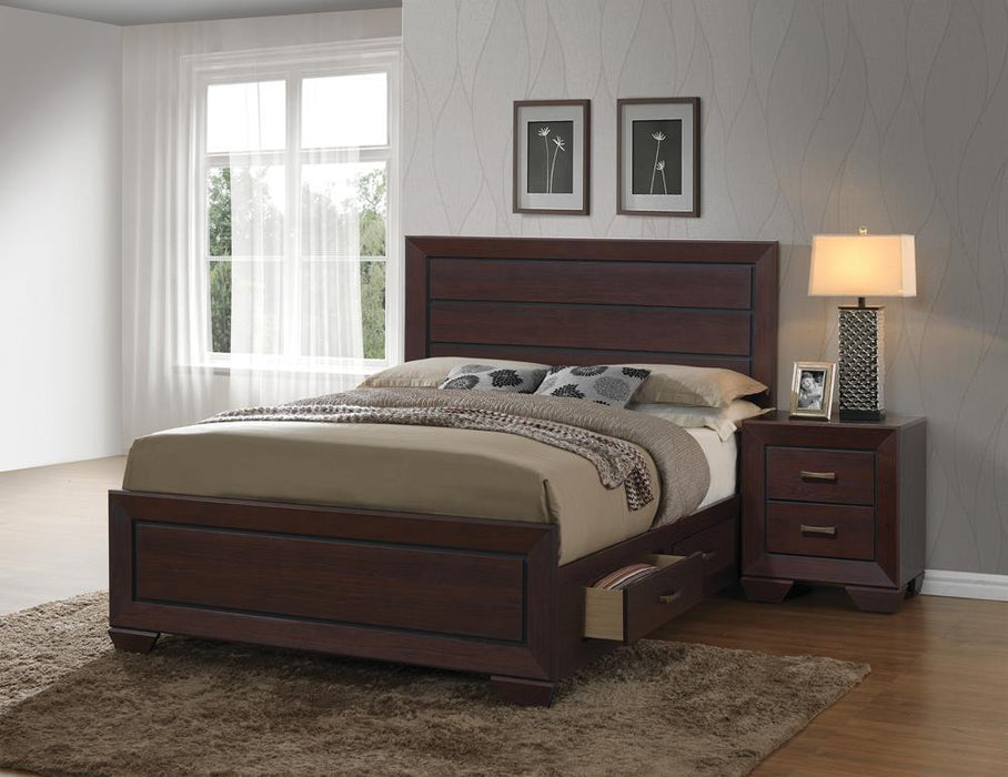 Kauffman California King, Eastren King, & Queen Panel Bed Dark Cocoa - Pay Less Furniture (NJ)