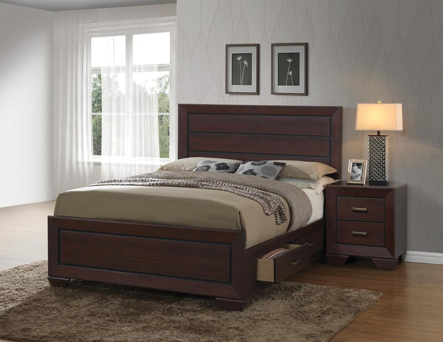 Kauffman California King, Eastren King, & Queen Panel Bed Dark Cocoa - Pay Less Furniture (NJ)