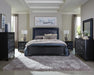 Penelope Queen Bed with LED Lighting Black and Midnight Star - Pay Less Furniture (NJ)