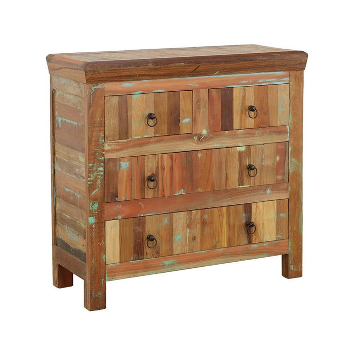 Harper 4-drawer Accent Cabinet Reclaimed Wood - Pay Less Furniture (NJ)