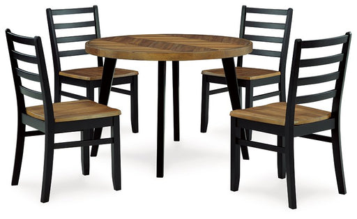 Blondon Dining Table and 4 Chairs (Set of 5) image