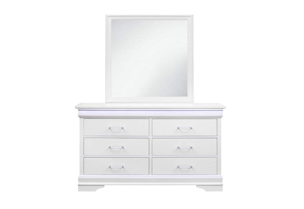CHARLIE WHITE MIRROR - Pay Less Furniture (NJ)
